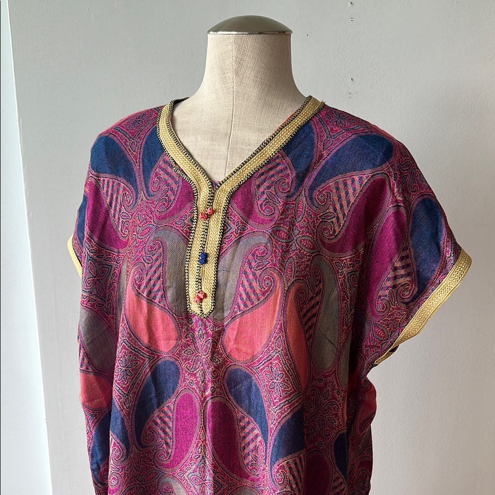Moroccan Paisley V-Neck Women's pashmina dress
